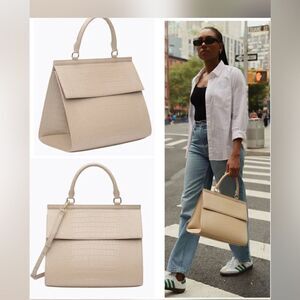 Modern Picnic The Large Luncher/Crossbody. Cream Croc Style. NWT. Retail $189.